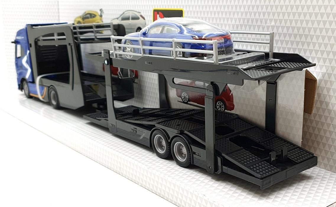 Burago 1/43 Scale 18-31475 - IVECO S-WAY Hauler Multicar Carrier with Car