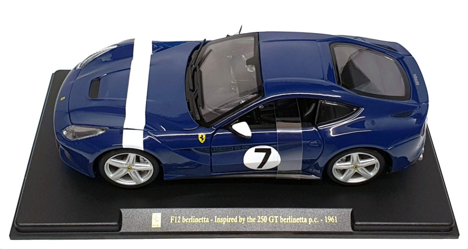 Burago 1/24 Scale Diecast FE2911B - 1961 Ferrari F12 Berlinetta - Blue