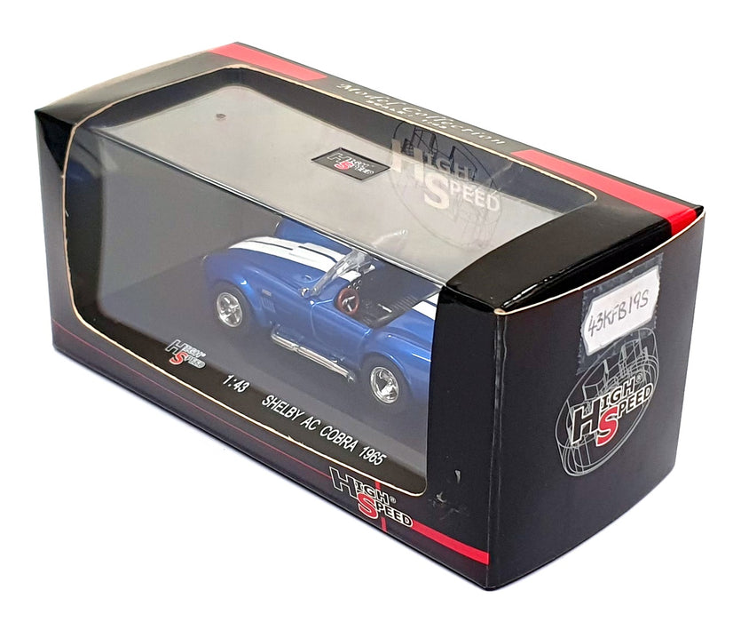 High Speed 1/43 Scale 43KFB19S - 1965 Shelby AC Cobra - Met. Blue/White