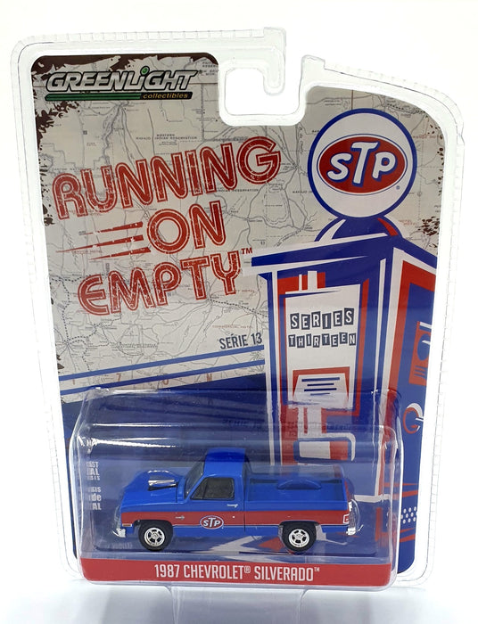 Greenlight 1/64 Scale 41130-C - 1987 Chevrolet Silverado - Blue/Red