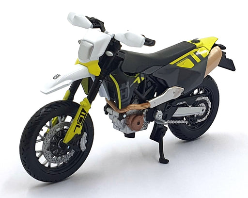 Maisto 1/18 Scale 23091 - Husqvarna Husky 701 Supermoto 2023 - Grey/Yellow
