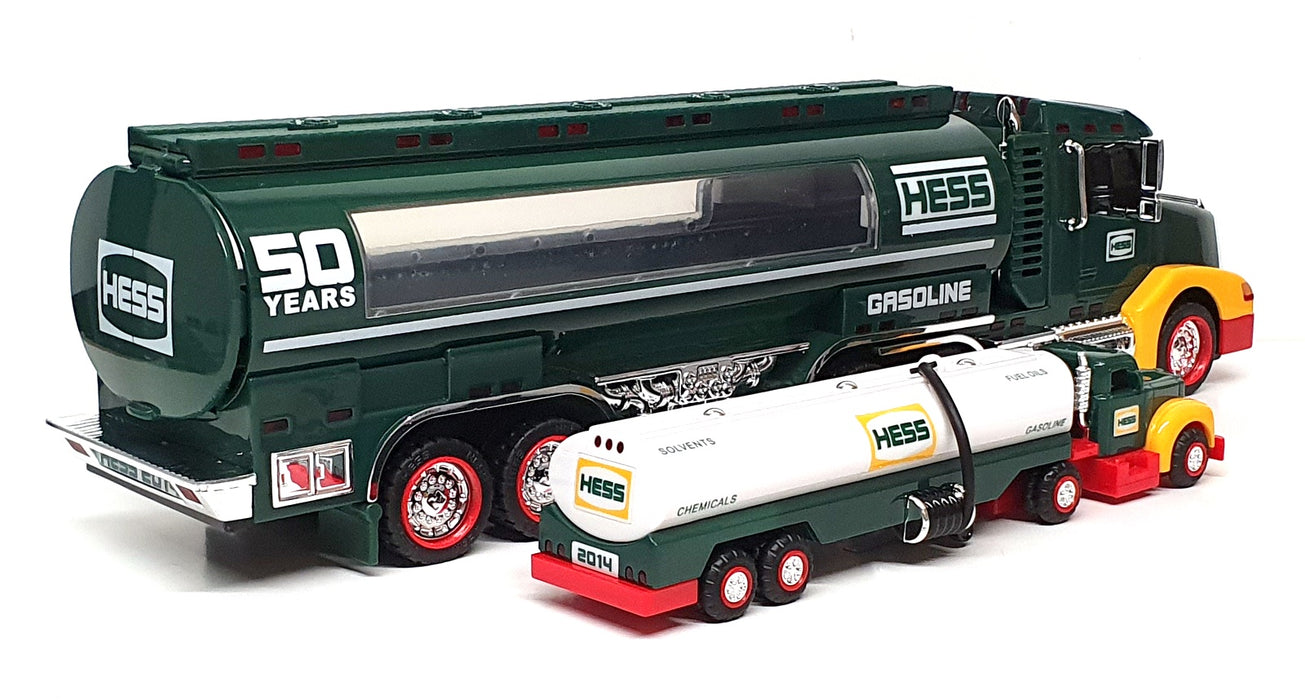 Hess Appx 40cm Long H6414 - Tanker Truck With Lights 50yrs 1964-2014 - Green