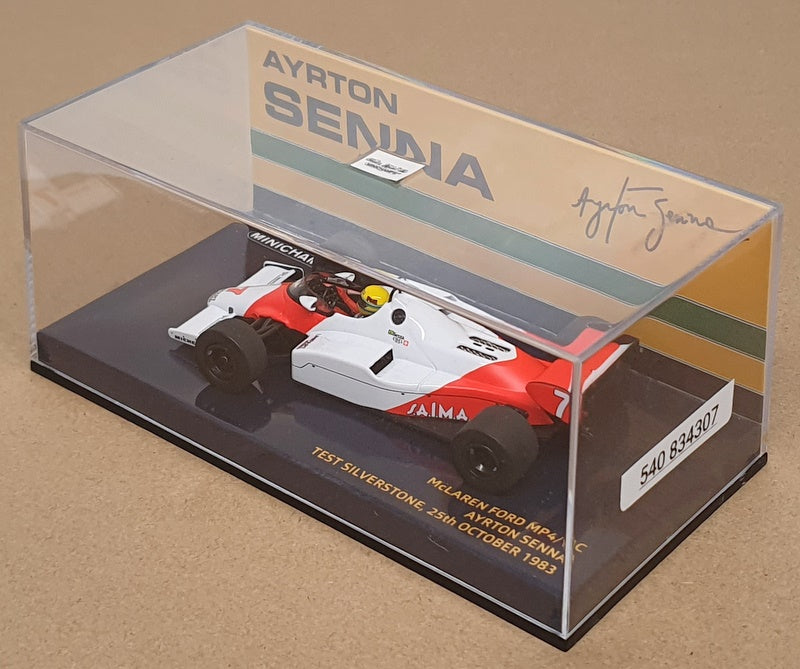 Minichamps 1/43 Scale 540 834307 McLaren Ford MP4/1C Test Silverstone 1983 Senna