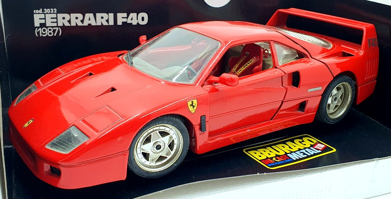 Burago 1/18 Scale Diecast 3032 - Ferrari F40 1987 - Red
