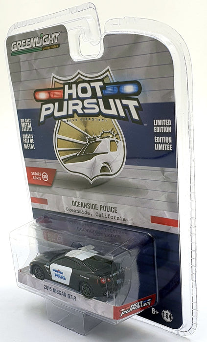 Greenlight 1/64 Scale 42960-D 2015 Nissan GT-R Police Car - Black