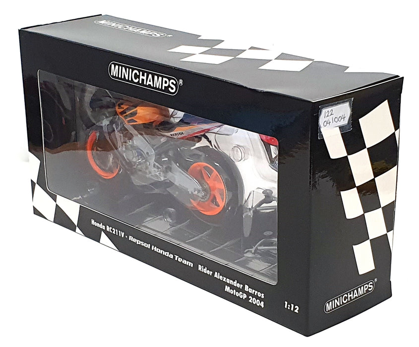 Minichamps 1/12 Scale 122 041004 - Honda RC211V Repsol #4 MotGP 2004 A. Barros