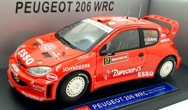 Sun Star 1/18 Scale Diecast 3862 - Peugeot 206 WRC Wales 2004 H.Solberg ...