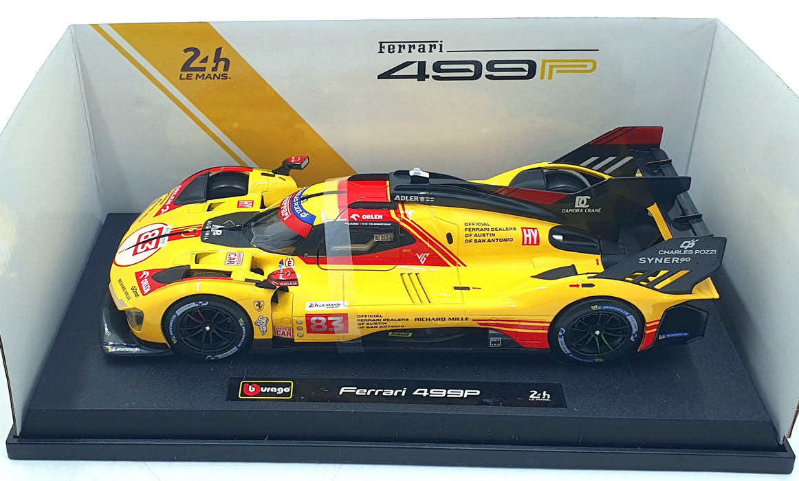 Burago 1/18 Scale Diecast 18-16304 - Ferrari 499P #83 Le Mans 2024 