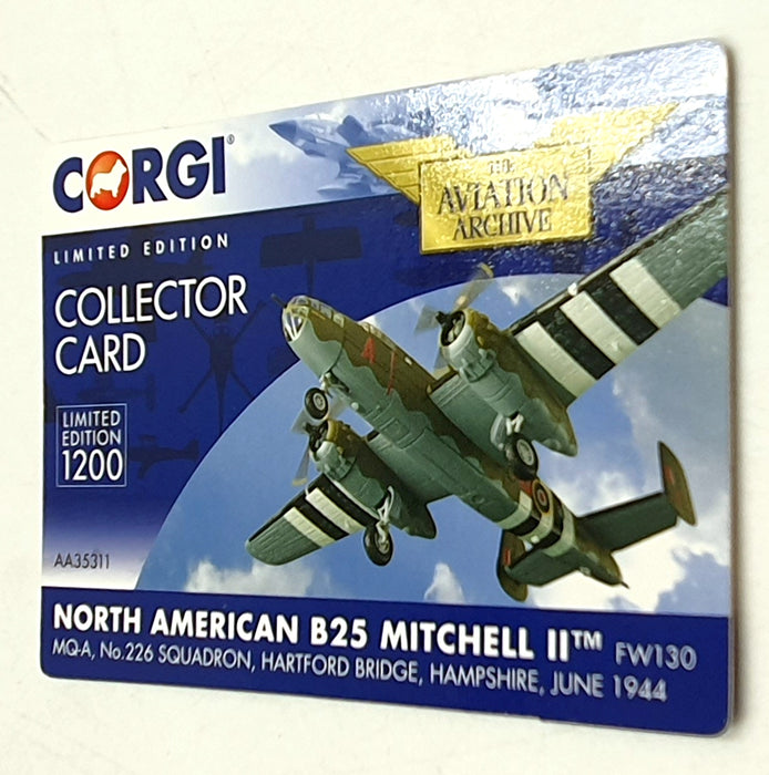 Corgi 1/72 Scale Diecast AA35311 North American B25 Mitchell II June 1944