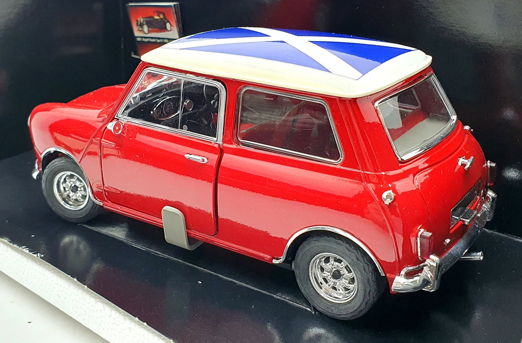 Solido 1/18 Scale Diecast 8022-1 - Mini Cooper S 1964 - Red/White Scottish Flag