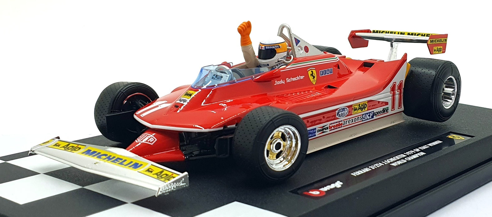Burago 1/18 Scale Diecast 18-01544 Ferrari 312 T4 #11 1st Italy '79 Scheckter WC