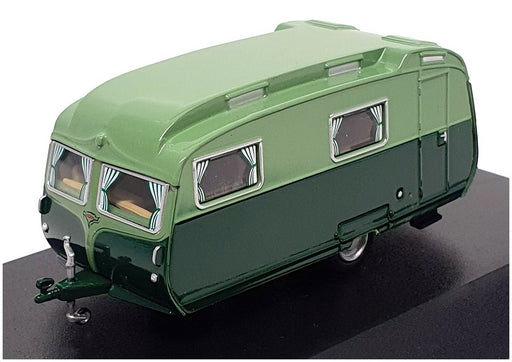 Oxford Diecast 1/76 Scale 76CC003 - Carlight Cont Caravan - Dk Green/Sage Green