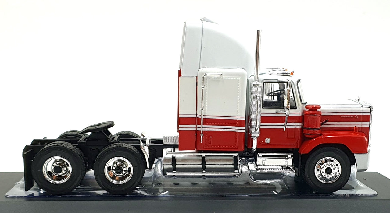 Ixo Models 1/43 Scale Diecast TR224.22 - 1988 GMC General SBFA Truck - White/Red