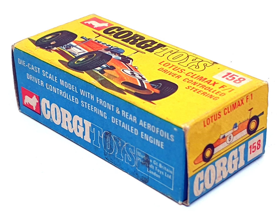 Corgi Toys Original Diecast 158 - Lotus Climax F1 - Orange/White