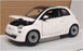 Burago 1/24 Scale Diecast 18-22106 - 2007 Fiat 500 - White