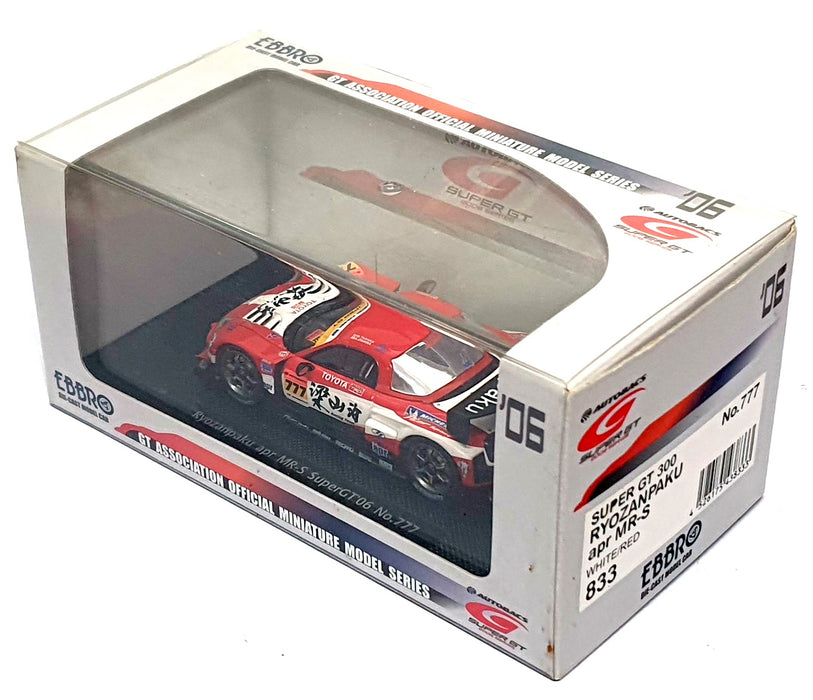 Ebbro 1/43 Scale 833 - Toyota Ryozanpaku apr MR-S SuperGT'06 #777 - White/Red