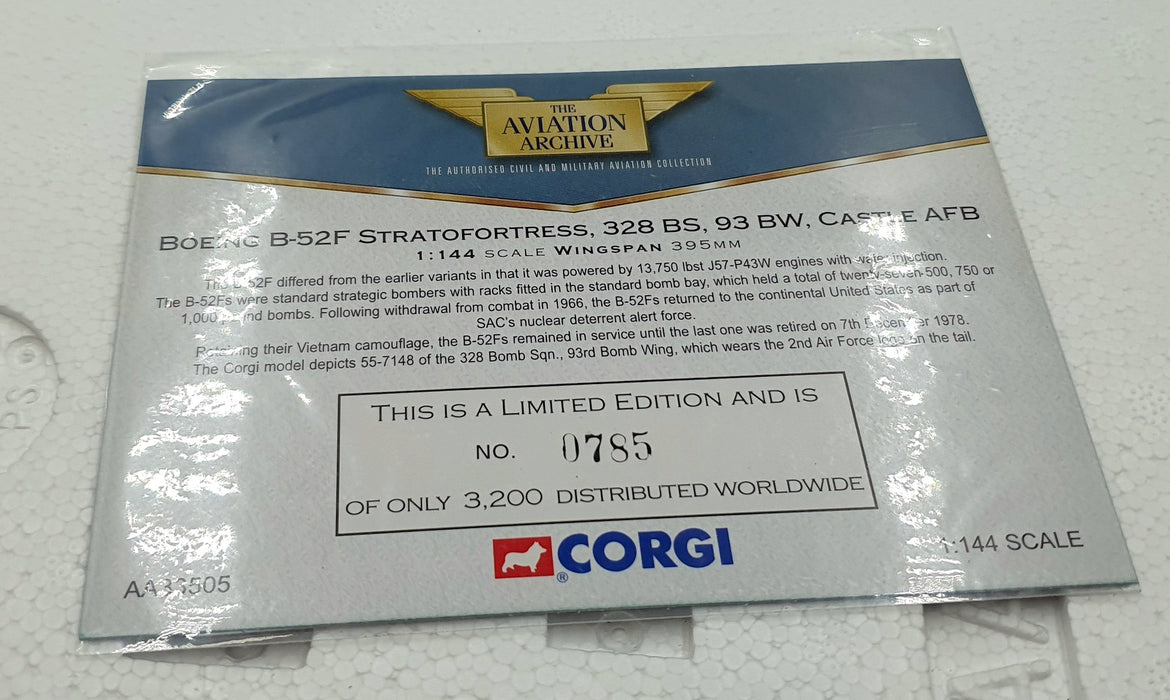 Corgi 1/144 Scale AA33505 Boeing B-52F Stratofortress 328BS 93BW 1971