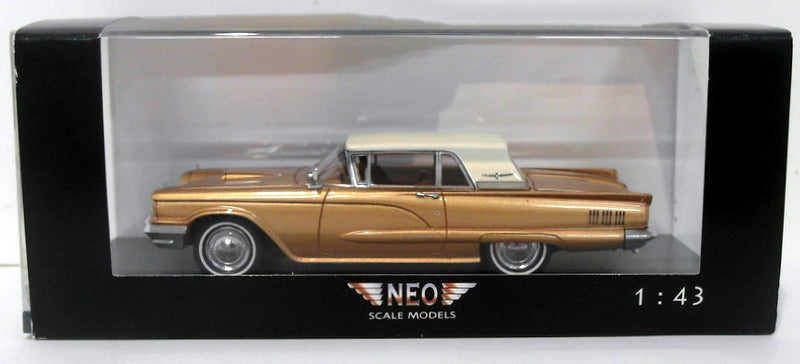 NEO 1/43 Scale Resin Model NEO45990 - Ford Thunderbird Hardtop - Gold/Ivory