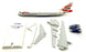 Sky Marks 1/150 scale Snap Together Kit SKR254 - Airbus A319 British Airways