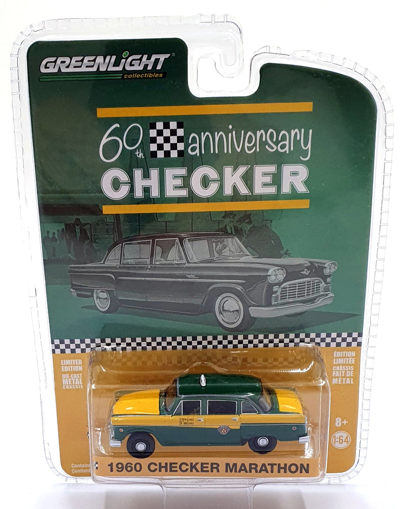 Greenlight 1/64 Scale 28060-C - 1960 Checker Marathon 60th Anniversary - Green