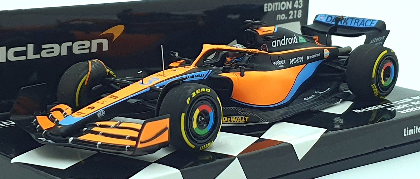 Minichamps 1/43 Scale 537 224303 McLaren F1 Team MCL36 #3 Bahrain GP 2022