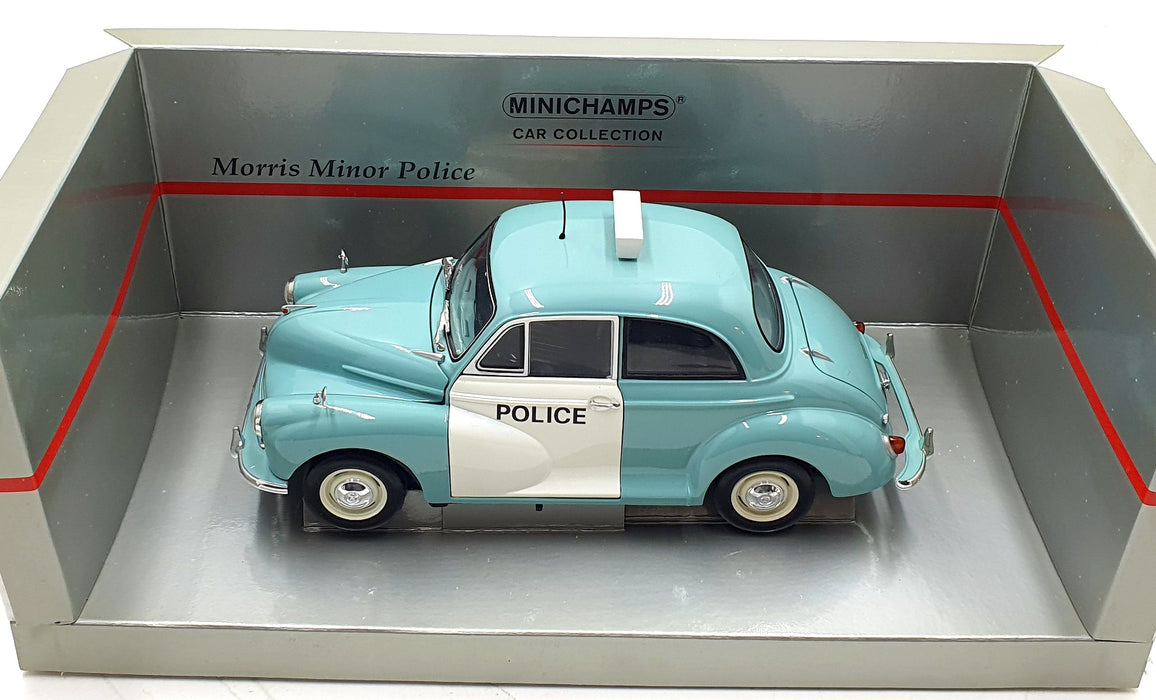 Minichamps 1/18 Scale 150 137090 - Morris Minor Police - Blue/White