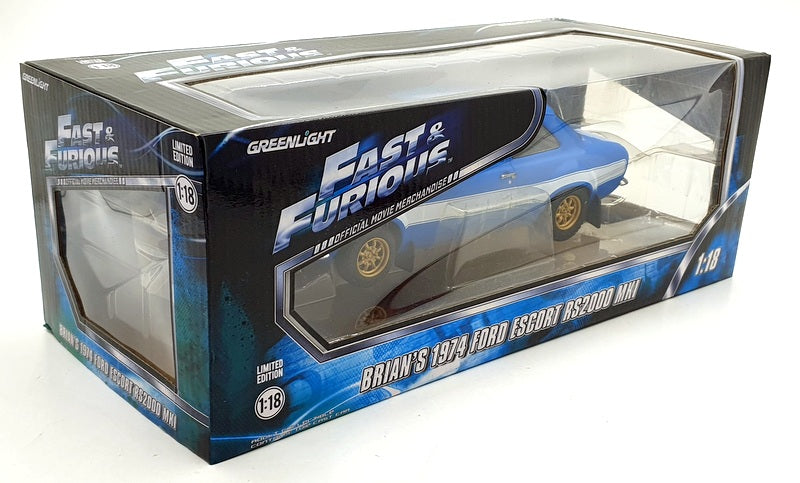 Greenlight 1/18 Scale 12800-BA - Brian's 1974 Ford Escort RS2000 MK1 - Blue