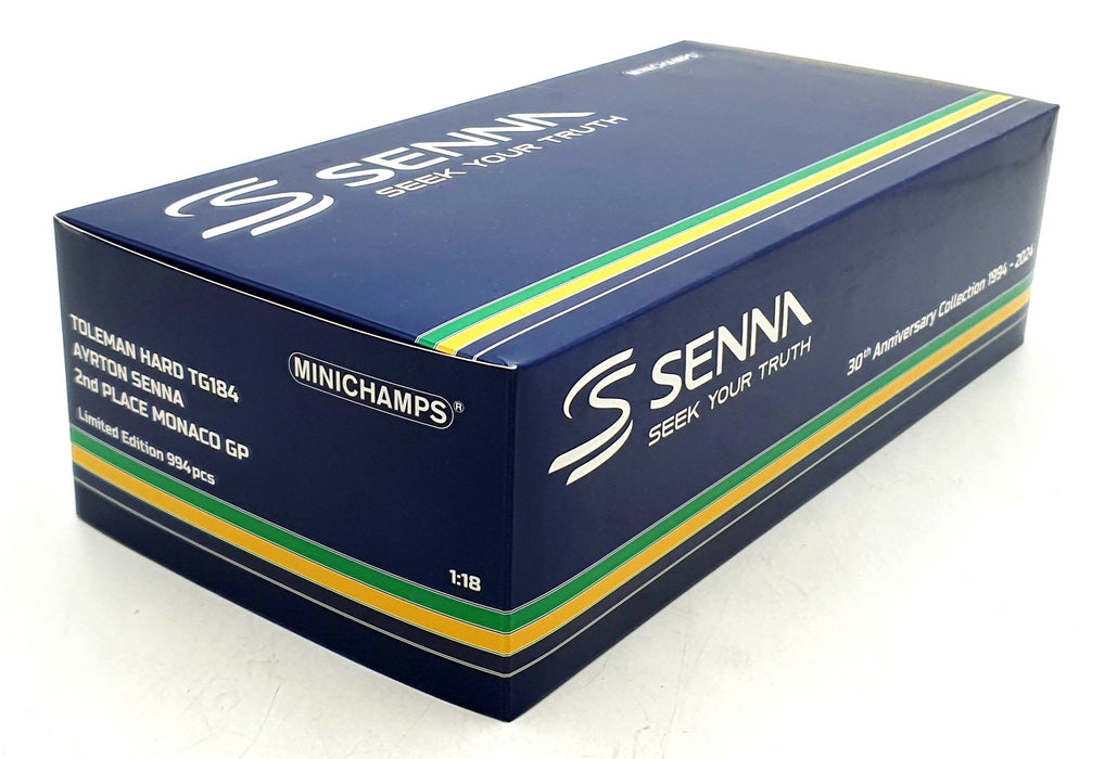 Minichamps 1/18 Scale 540 843819 Toleman Hard TG184 #19 Senna Monaco GP 1984