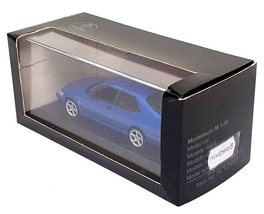 Minichamps 1/43 Scale Diecast 75-743450 - Saab 93 Viggen - Blue