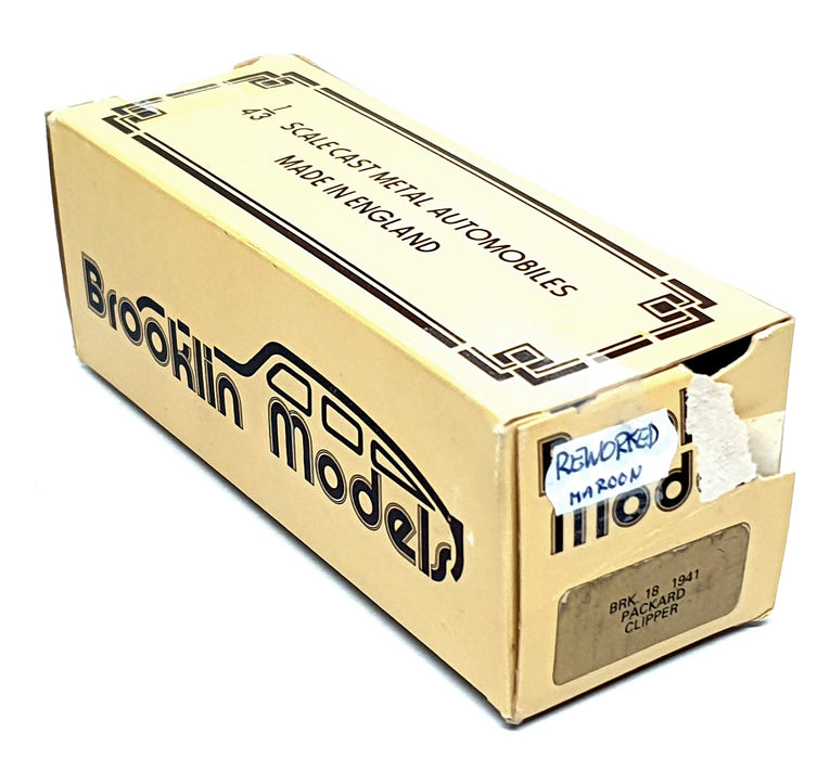 Brooklin Models 1/43 Scale BRK18 - 1941 Packard Clipper - Maroon