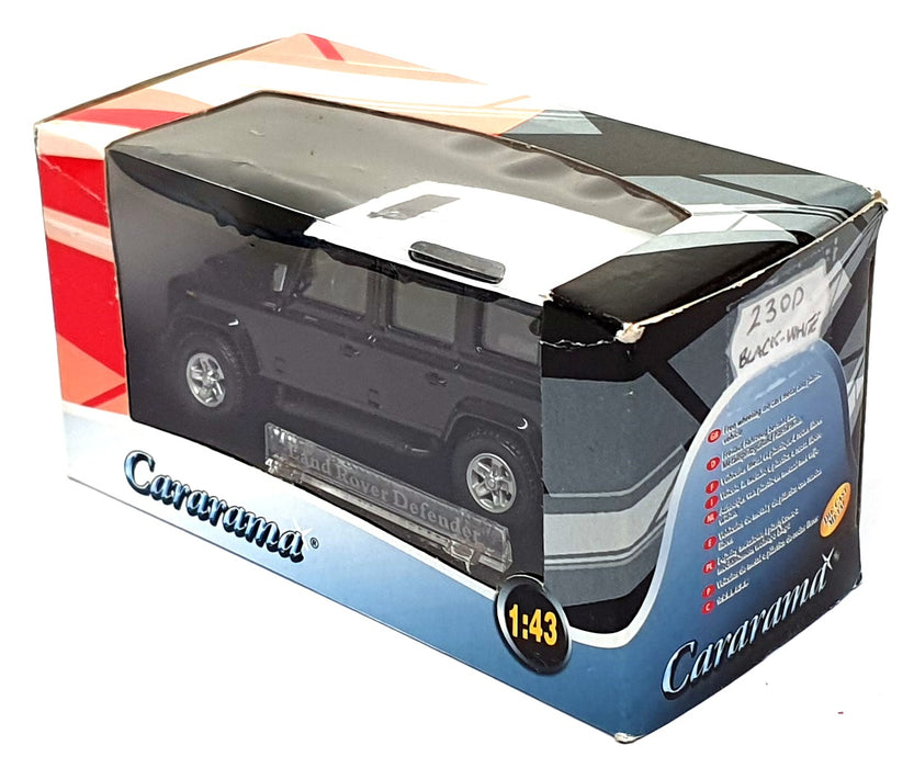 Cararama 1/43 Scale 230D - Land Rover Defender - Black/White