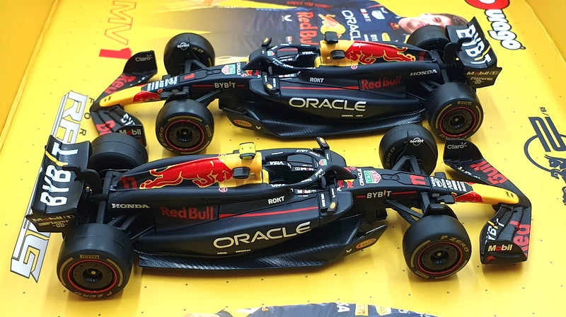 Burago 1/43 Scale 18-38099 - Red Bull F1 2X RB20 #1 #11 2024 Verstappen/Perez