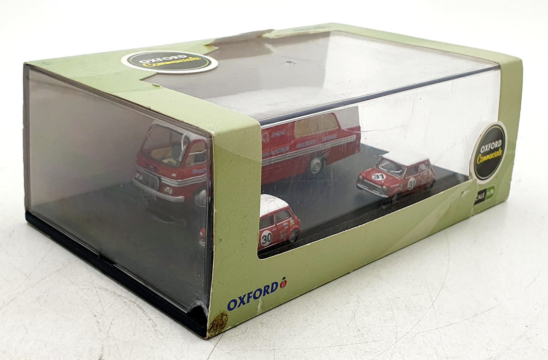 Oxford Diecast 1/76 Scale 76BMC003 - BMC Car Transporter & 2 Minis BMC Comp