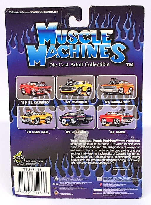 Muscle Machines 1/64 Scale 71161 02-55 - 1965 Chevy Chevelle Wagon - Black