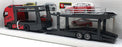 Burago 1/43 Scale 18-31456 Volvo Haulers Multicar Carrier Land Rover - Red