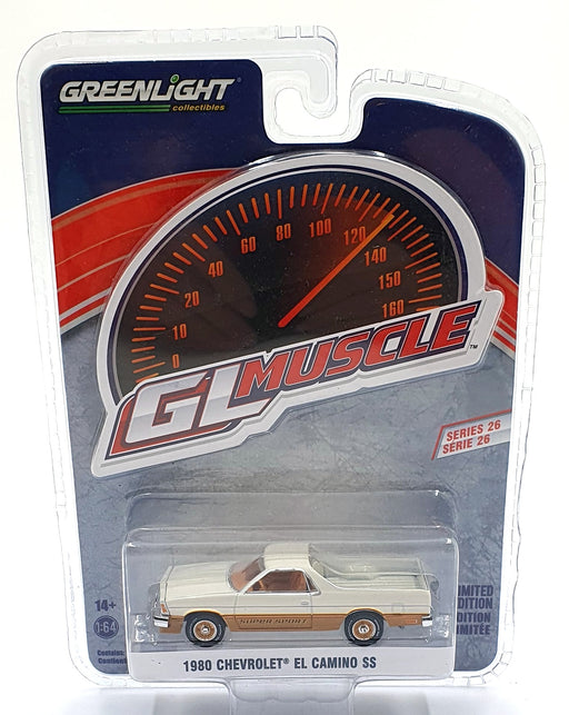 Greenlight 1/64 Scale 13310-C - 1980 Chevrolet El Camino SS - White/Gold