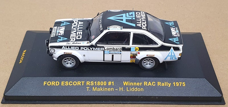 Ixo Models 1/43 Scale RAC034 - Ford Escort RS1800 #1 Winner RAC Rally 1975