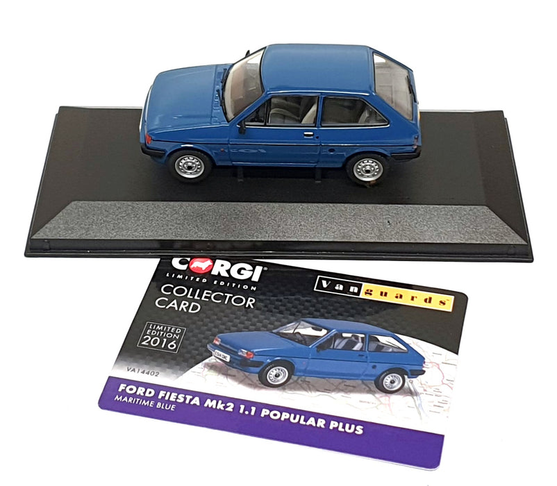 Vanguards 1/43 Scale VA14402 - Ford Fiesta Mk2 1.1 Popular Plus - Maratime Blue