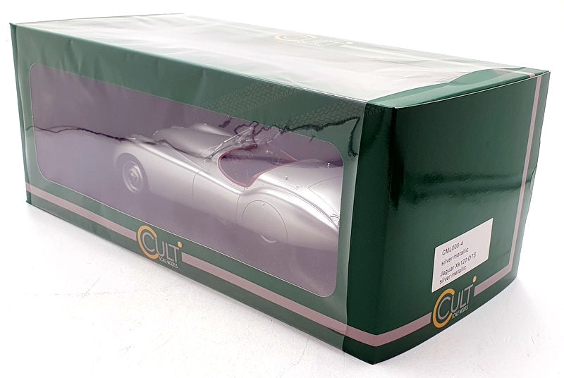 Cult 1/18 Scale Resin CML008-4 - Jaguar XK120 OTS Roadster - Metallic Silver
