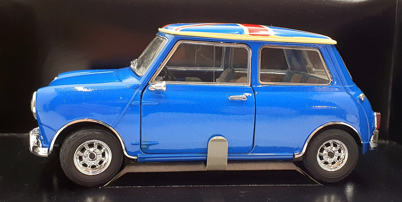 Solido 1/18 Scale Diecast  8023 - Mini Cooper S -Blue/Union Jack Roof