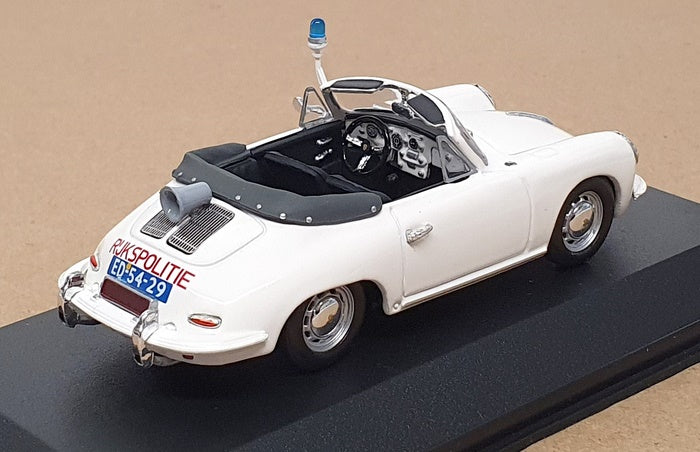 Minichamps 1/43 Scale 430 062390 - 1965 Porsche 356C Cabrio Rijkspolitie - White