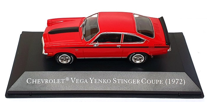 Altaya 1/43 Scale 17725B - 1972 Chevrolet Vega Yenko Stinger Coupe - Red/Black