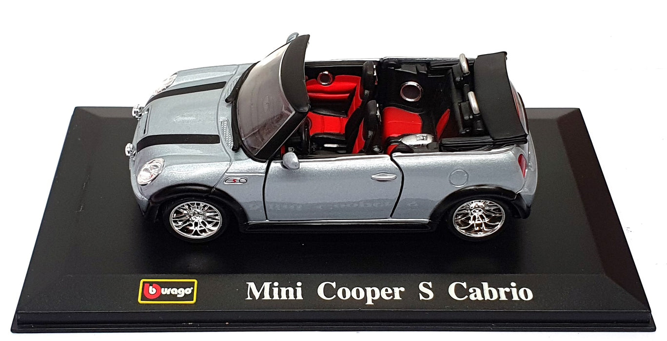 Burago 1/32 Scale Diecast 18-42000 - Mini Cooper S Cabrio - Greyish Blue
