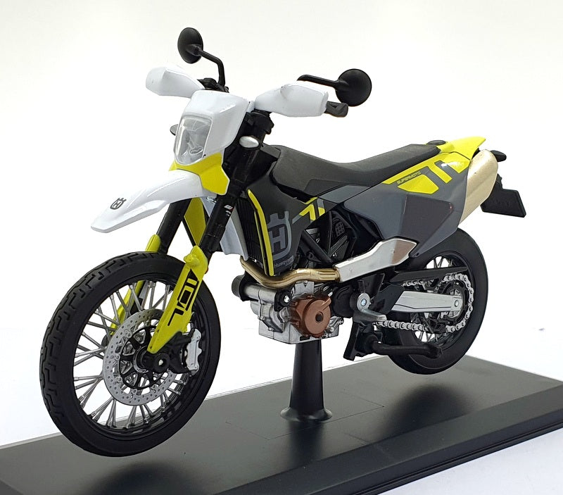 Maisto 1/12 Scale 32726 - 2023 Husqvarna 701 Supermoto Motorbike Black/Grey