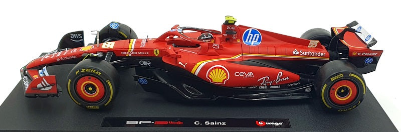 Burago 1/18 Scale Diecast 18-16815 - Ferrari SF-24 F1 C.Sainz #55