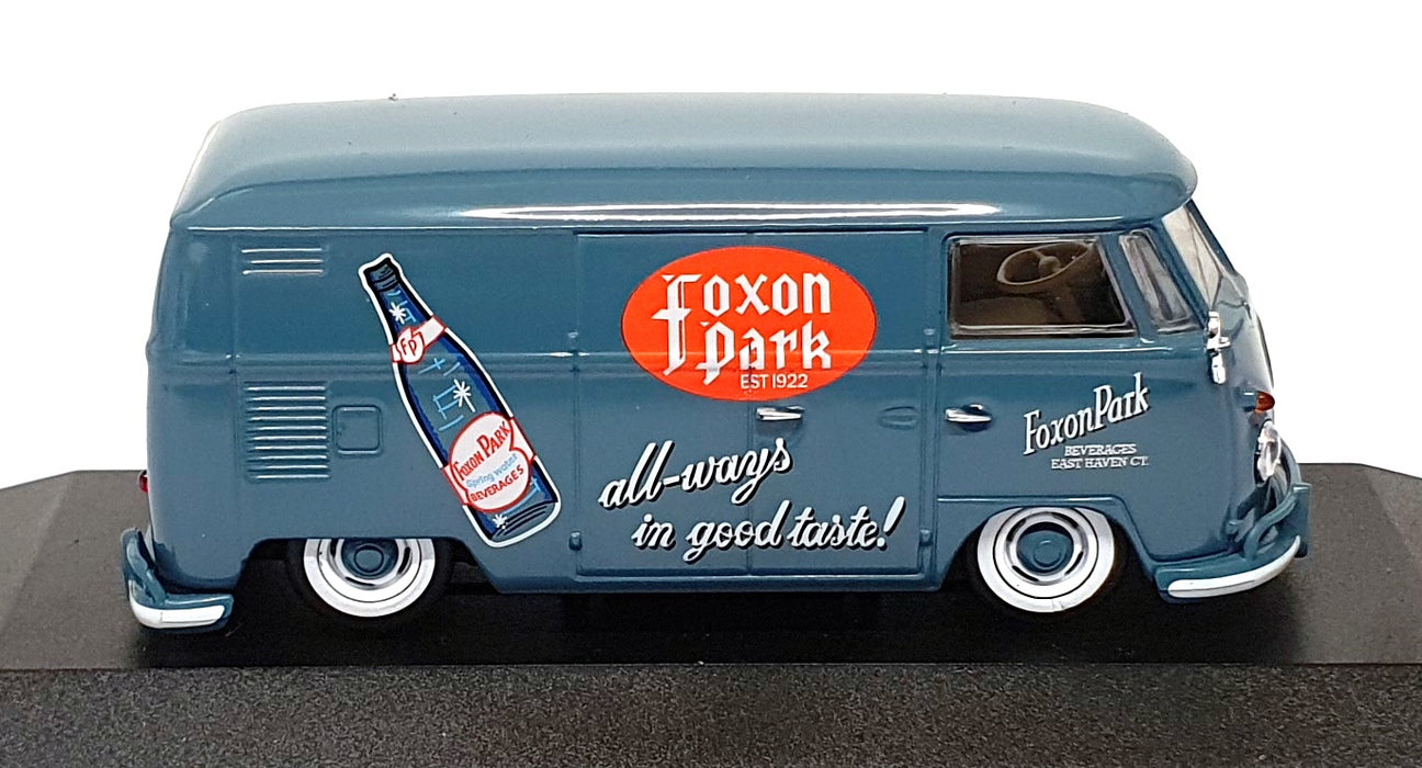 Vanguards 1/43 Scale VA14503 - VW Type 2 (T1) Panel Van Foxon Park - Blue