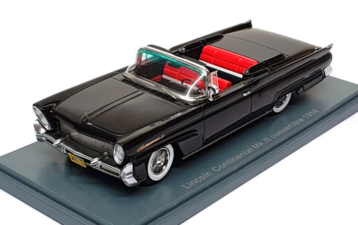Neo 1/43 Scale NEO46110 - 1958 Lincoln Continental Mk3 Convertible - Black