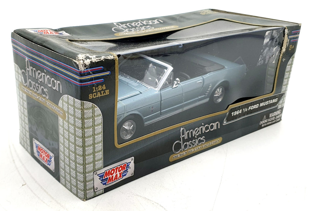 Motor Max 1/24 Scale 73200AC - 1964 1/2 Ford Mustang - Met Light Blue