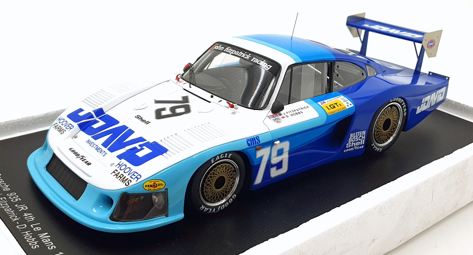 Spark 1/18 Scale 18S286 - Porsche 935 #79 4th Le Mans 1982 Fitzpatrick/Hobbs