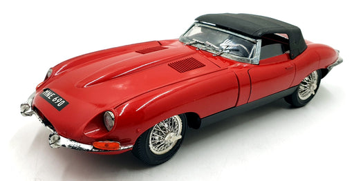 Polistil 1/16 Scale Diecast 22426C - Jaguar XK E-Type Cabriolet - Red/Black